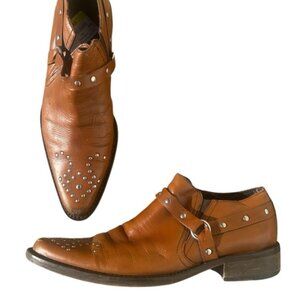 Donald J Pliner mens size 9 vintage low cowboy boot design shoes Amazing shoes